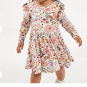 Little Sleepies Mauve Floral Kids Dress